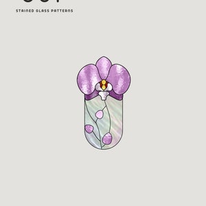 Orchid Pattern Stained Glass Patterns Flower Digital - Etsy