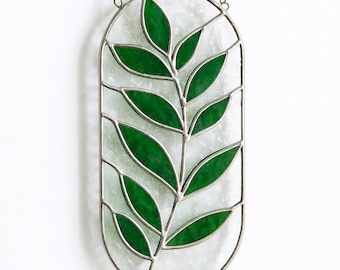 Leaf Stained Glass Pattern Beginner DIY Suncatcher Pattern Floral