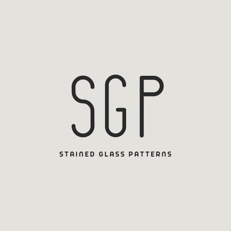 K&ouml;nnte beinhalten: Ein Logo f&uuml;r ein Unternehmen namens "SGP", das f&uuml;r "Stained Glass Patterns" steht.