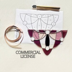 Boho Suncatcher Stained Glass Pattern: Modern DIY Project (Digital Download)
