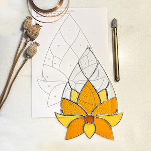 Boho Glasmalerei-Muster, Glas-Suncatcher-Muster, Glasmalerei-Blumen, Do it yourself