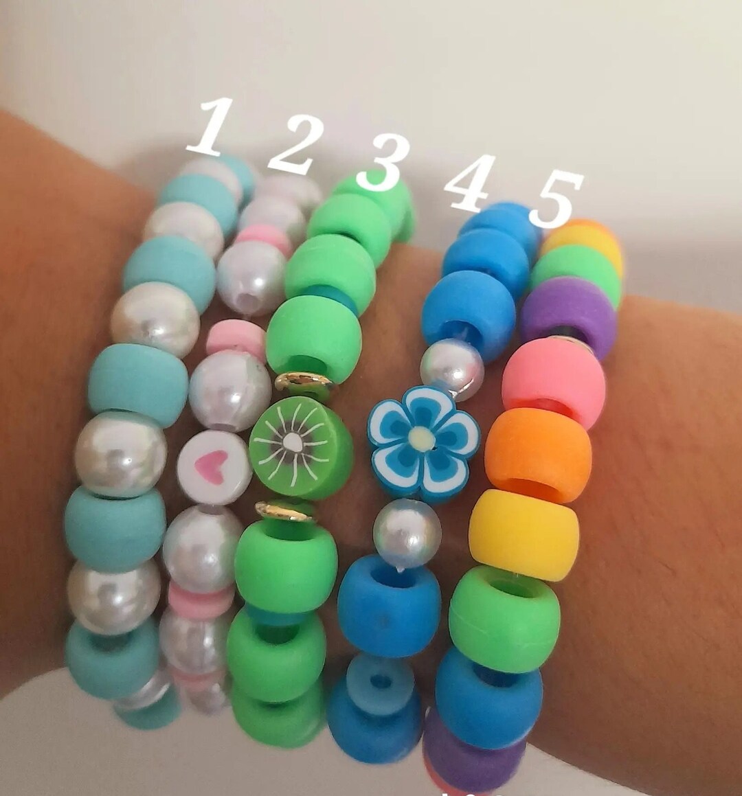 5 Different Type of Pony Bead Bracelets Etsy