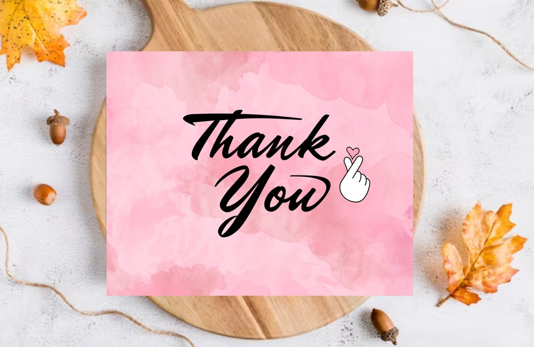 Printable Thank You Card Digital Thank You Card Thank You Card Template