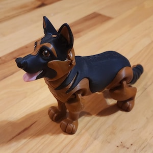 Adorable Articulated German Shepard Dog | 3D Printed | Puppy | Fidget | Cute Gifts | Flexible | Sensory | Pet | Kids | Animals | Detail