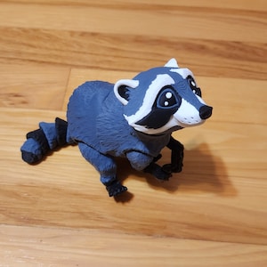 Entzückender Gelenk Waschbär | Niedlich | 3D Gedruckt | Tierchen | Fidget | Flexibel | Sensorische | Haustier | Kinder | Geschenk | Tiere | Schreibtisch Spielzeug | Detailgetreu