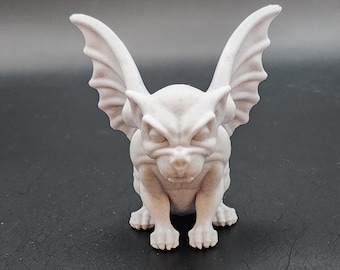 Gargoyle Statue | Figurine | Outdoor | Guardian | Sitting | Creature | Bat | Decorative | Pet | 3D Printed | Sculpture | Gothic | Animals