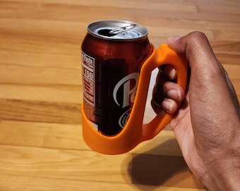 12 oz Soda Can Holder | Handle | Drinks | Pop | Beverage | 3D Printed | Beer | Mug | Gift | Grip | 3D Printed | Cover