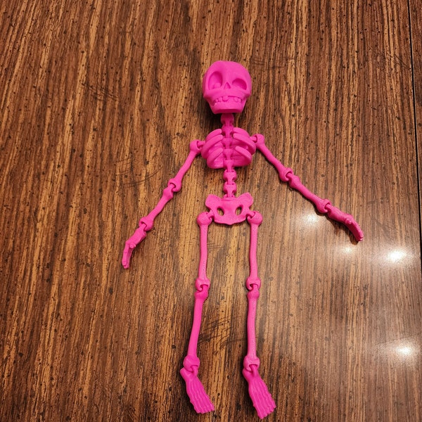 Articulated Skeleton | Bones | Fidget | Cute | 3D Printed | Flexible | Sensory | Detailed | Kids | Gift | Desk toy | Flexi | Halloween