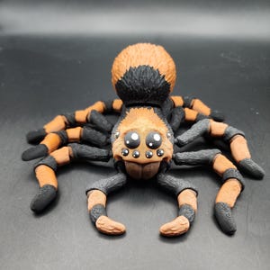 Articulated Tarantula Spider | Halloween | Arachnid | 3D Printed | Fidget | Creepy | Flexible | Sensory | Pet | Fun | Kids | Gift | Holiday