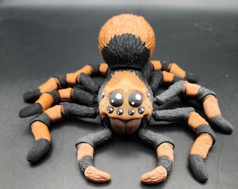 Articulated Tarantula Spider | Halloween | Arachnid | 3D Printed | Fidget | Creepy | Flexible | Sensory | Pet | Fun | Kids | Gift | Holiday