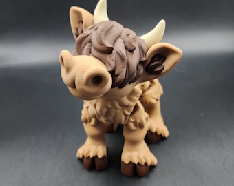 Adorable Articulated Highland Cow | Fidget | Wildlife | Cute | Flexible Sensory | Detailed | Pet | 3D Printed | Fun | Kids | Gift | Animals