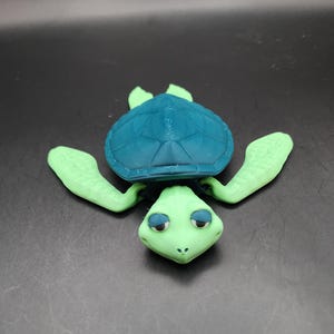 Friendly Articulated Sea Turtle | Cute | Tortoise | Fidget | Flexible | Water | Pet | 3D Printed | Fun | Kids | Gift | Animals | Shell