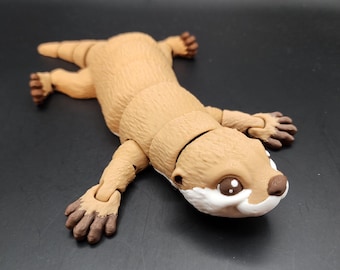Articulated River Otter | Mammal | Fidget | Wildlife | Cute | Flexible | Sensory | Detailed | Pet | 3D Printed | Fun | Kids | Gift | Animals