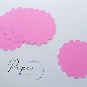 Cardstock die cut, Cardstock label, Cardstock paper, Cardstock rounds, Paper crafts, Paper Tags, Scalloped Circles