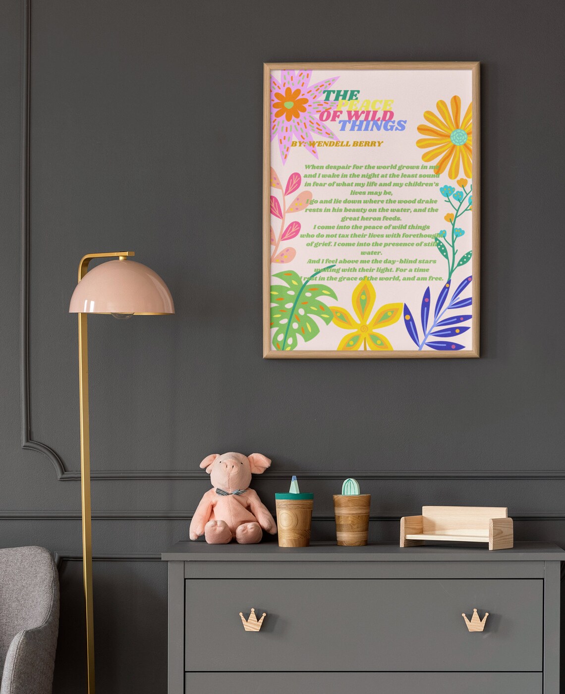 The Peace of Wild Things Floral Print Etsy