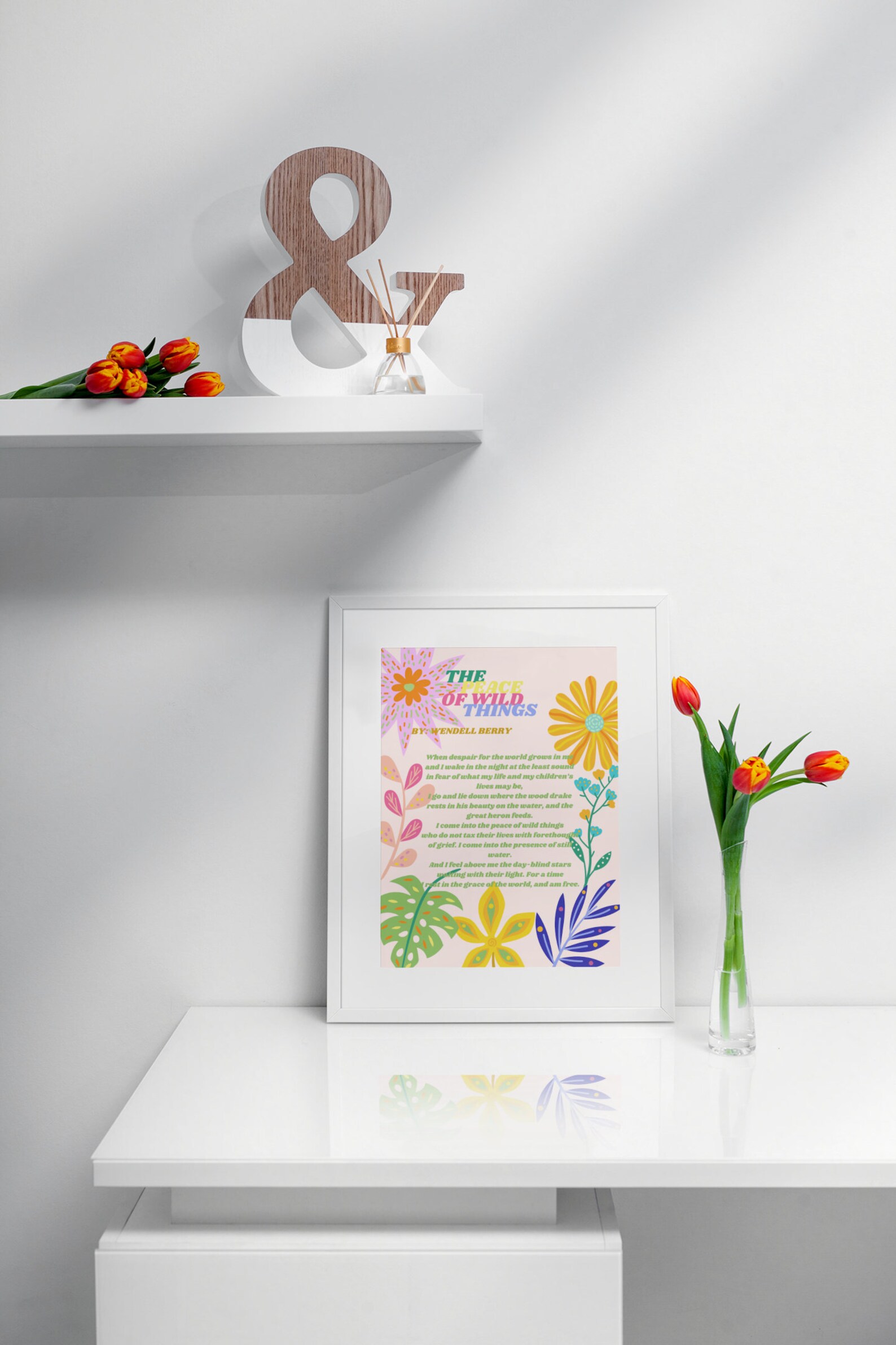 The Peace of Wild Things Floral Print Etsy