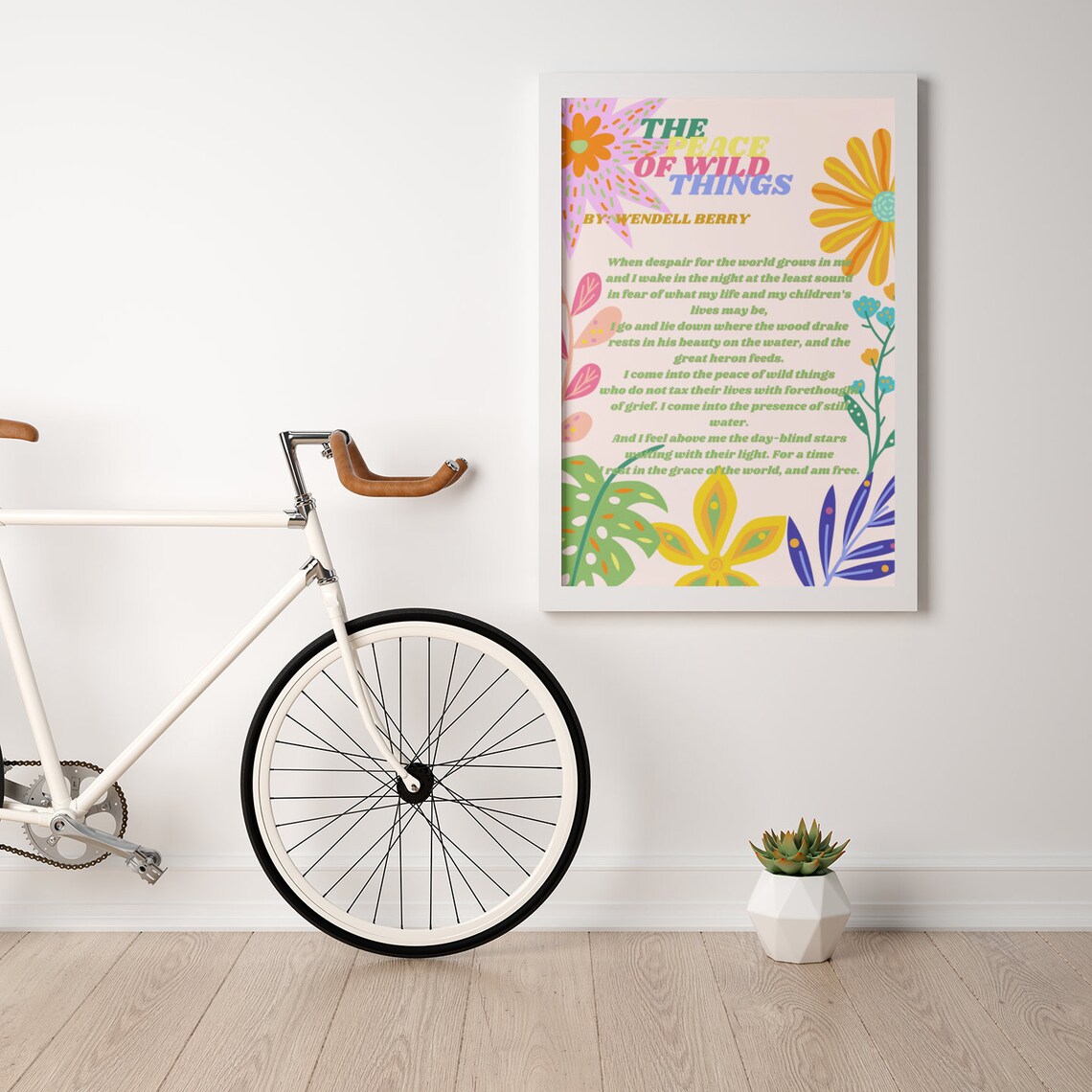 The Peace of Wild Things Floral Print Etsy