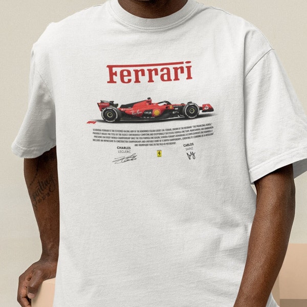 Ferrari / Formula 1 / T-shirt Formula 1 / Abbigliamento Formula Uno / F1 / Formula 1 / Regali