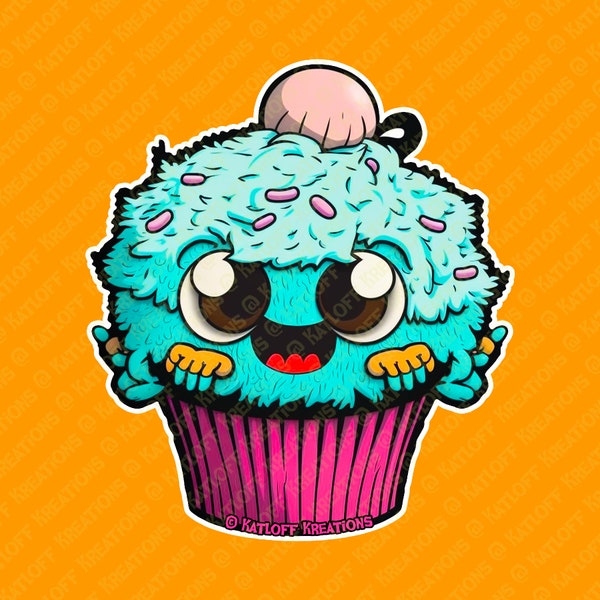 Snuggy Cakez - Zeal | Monster Cupcake Vinyl Sticker | Laptop Sticker