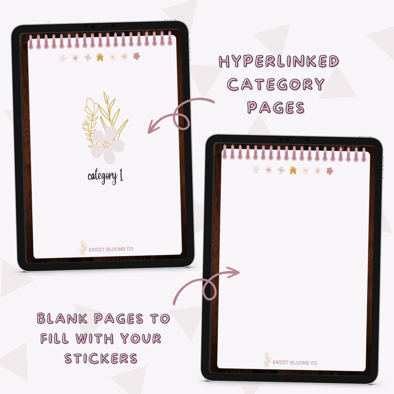 Canva Digital Sticker Book Template Hyperlinked Sticker Book Goodnotes