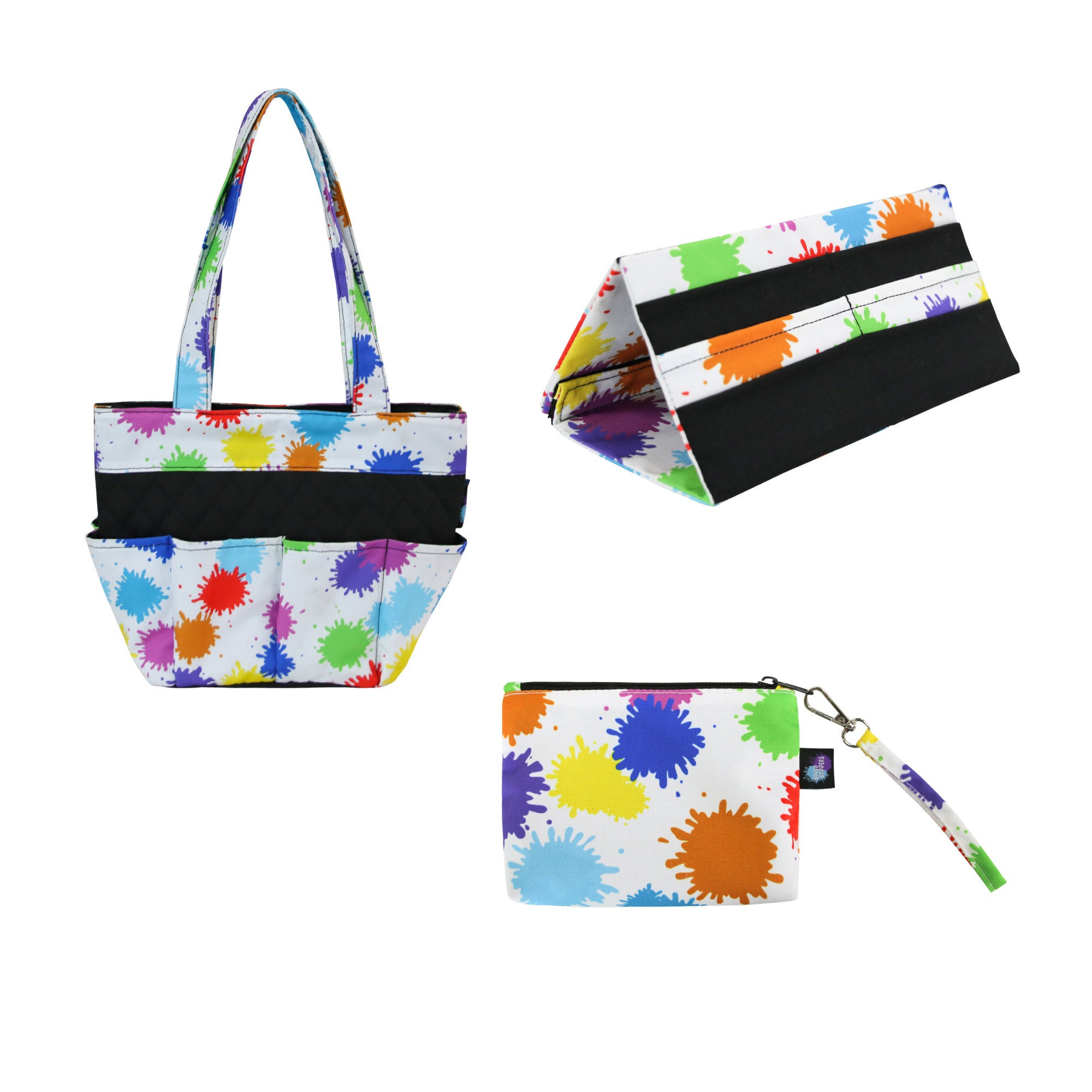 Bingo Accessory Set 8 Dauber Bingo Bag Foldable Pull Tab Holder Wristlet Money Pouch Great Gift