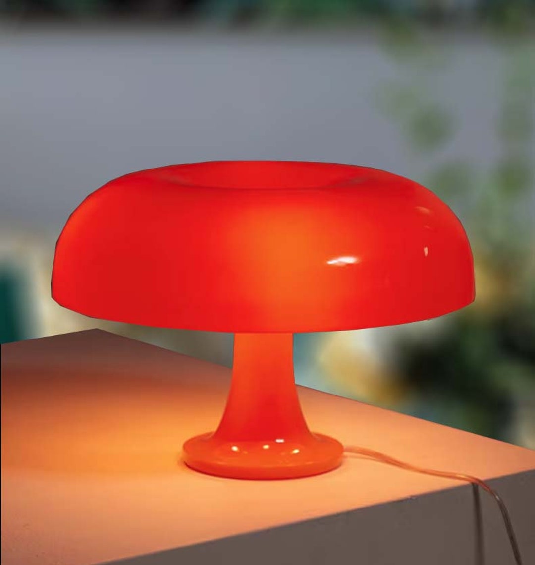 Minimalist Mushroom Retro Designer Lamp Etsy
