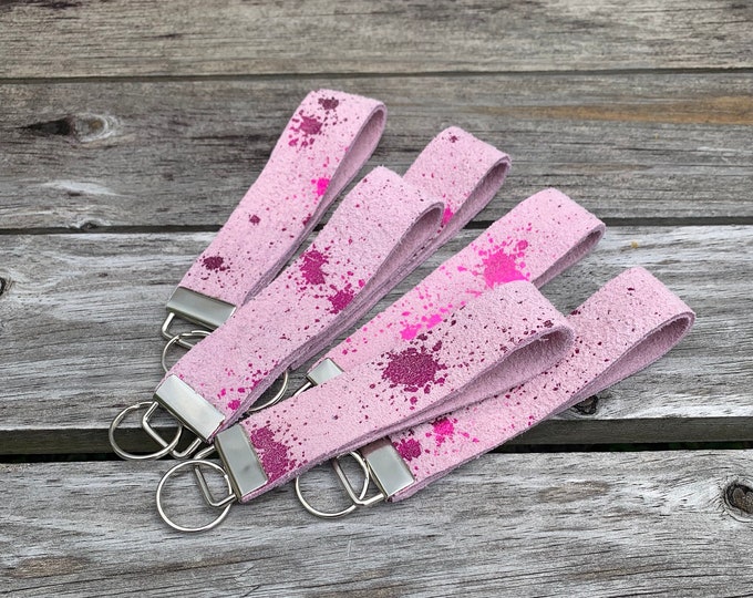 Pink Acid Wash Keychain