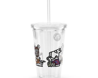 Phish Dog Log Clear Plastic Tumbler