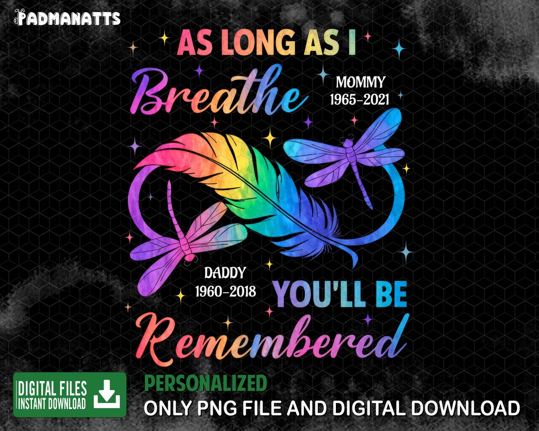 As Long As I Breathe, You'll Always Be Remembered - Upload Image, Personalized Shaped Wood Sign