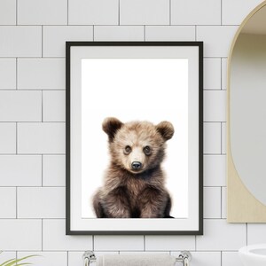 Baby Bear Digital Print ~ Kids Nursery Wall Arts ~ Safari Animal Wall Arts ~ Nursery Decor