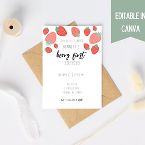 Berry First Birthday Invite