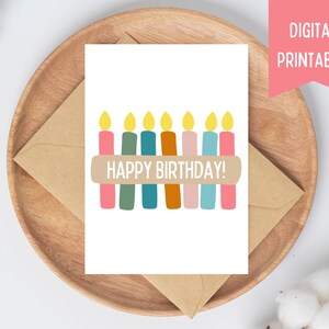 Birthday Candles Happy Birthday Card
