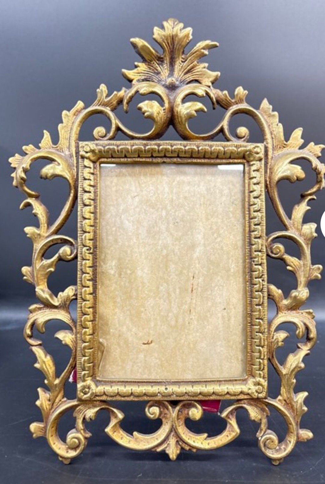 Vintage Rococo Style Brass Picture Frame With Kickstand - Etsy