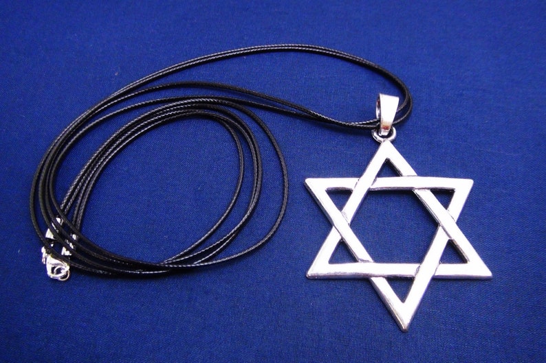 Large Star of David Pendant Necklace Long Statement Necklace for Her