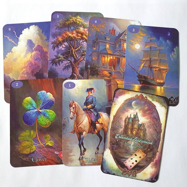 Extended Lenormand - Blue edition - glossy 350 grams