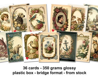 Vintage Lenormand - lite - 350 Gramm glänzend - Überbrückungsformat