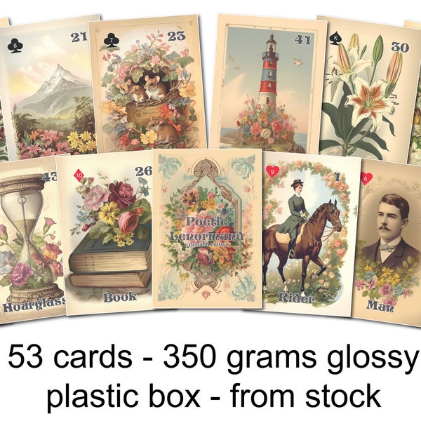 Poetic Lenormand - Édition longue durée - Glossy 350 grammes