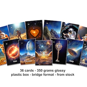 Cosmic Lenormand - 350 grammes brillant - format bridge