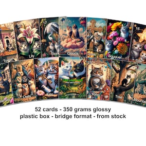 Cats Lenormand - 350 gramas brilhante - formato ponte