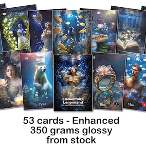 Elementaire Lenormand - 350 grams glossy - bridge format - enhanced