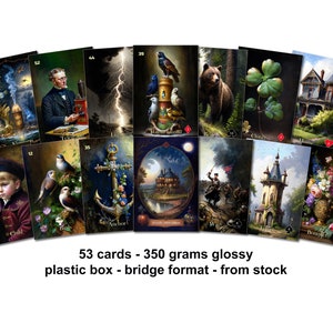 Expanded Lenormand - Weiße Edition - glänzend - 350 Gramm