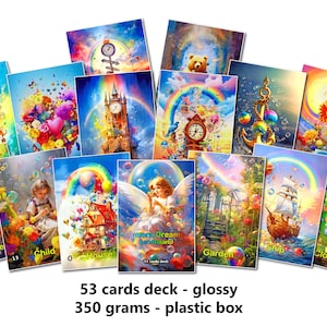 Aurora Dreams Lenormand – 350 Gramm glänzend – Brückenformat – 2. Druck