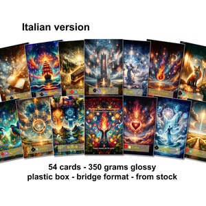 Eternal Flame Lenormand - 350 grams glossy - bridge format - Italian version