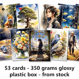 Lenormand de Akira, seu melhor deck - 350 gramas brilhante - formato ponte