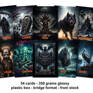 Demon Lenormand - 350 Gramm glänzend - Überbrückungsformat