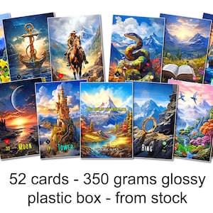 The Mystique from the Mountains, the Alpine Lenormand oracle - 350 grams glossy - bridge format