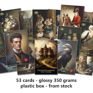 Lenormand esteso - Edizione marrone - versione lucida da 350 grammi