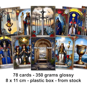 Templar Tarot - 8 x 11 cm - 350 grams glossy