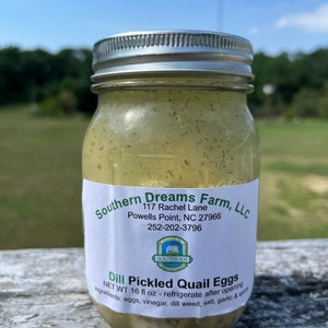 Dill Pickled Quail Eggs