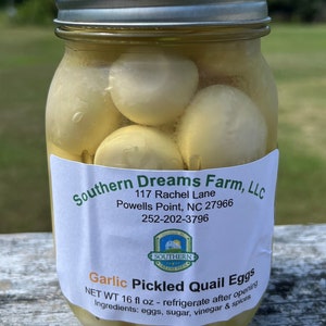Garlic Pickled Quail Eggs